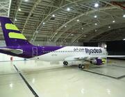 flyadeal jet in hangar