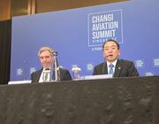 ICAO Council President Toshiyuki Onuma (right) at the Changi Aviation Summit.