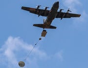 C-130 transport in flight
