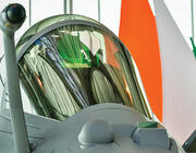 Dassault Aviation fighter and Indian flag