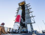 Caption: United Launch Alliance (ULA) hoists its Vulcan booster into the Government Vertical Integration Facility (VIF-G) adjacent to Space Launch Complex-41 at Cape Canaveral Space Force Station. The rocket will carry the USSF-87 mission for the U.S. Space Force Space Systems Command (SSC). Photo credit: United Launch Alliance