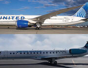 United Airlines 777 and United Nigeria E145