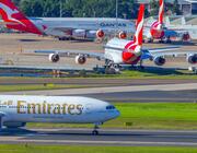 emirates jet at sydney airport