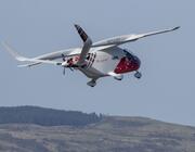 beta alia ctol with loganair livery in flight
