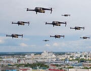 drones in flight