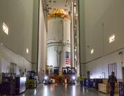: United Launch Alliance Caption: NASA plans to buy ULA's Centaur V, the upper stage for its Vulcan rocket, for the Space Launch System. 