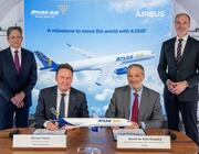 Atlas Air Worldwide and Airbus executives at signing 