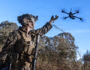 A U.S. Marine launches a quadcopter in recent exercise. Credit: U.S. Marine Corps