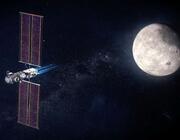 A view of the two elements of Gateway – power and propulsion element (PPE) and the habitation and logistics outpost (HALO). Credits: NASA