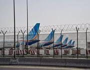 parked flydubai planes