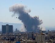 Plumes of smoke in Tehran