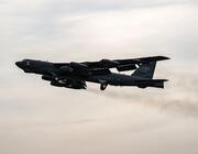 A U.S. Air Force bomber laden with guided bombs takes off March 22 for operations in Iran. Credit: U.S. Air Force