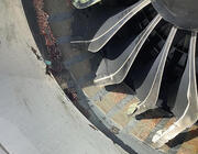 damaged CFM International Leap engine fan blades