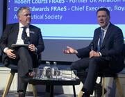 Courts (right) with Edwards during the RAeS event