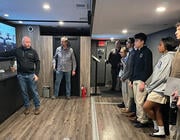 Students tour simulator. 