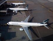 cathay jets on the tarmac
