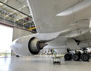 Aircraft in hangar