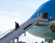 President Trump leaves the VC-25A ‘Air Force One.’ Credit: U.S. Air Force