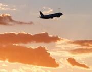 Generic airplane inflight with sunset