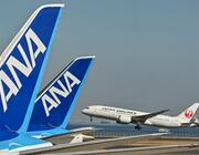 ANA and JAL airlines aircraft