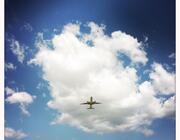 Generic aircraft inflight with clouds