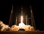 A SpaceX Falcon 9 rocket launches April 21, 2026, from Cape Canaveral SFS, carrying the 10th GPS III satellite for the U.S. Space Force. Credit: SpaceX