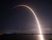 A SpaceX Falcon 9 rocket launches the GPS III-8 mission into medium Earth orbit from Cape Canaveral Space Force Station, Fla., April 21, 2026. Credit: SpaceX