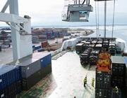 defense logistics containers on a boat