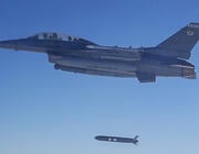  F-16D dropping cruise missile