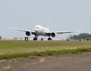NASA’s 777-200ER airborne science laboratory returns to Langley Research Center after modifications at L3Harris Technologies in Waco, Texas.