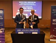 executives pictured as Sum Air orders up to eight ATR 72-600s