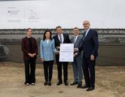 Eva-Maria Dichtl (Head of H2 & PtL at ENERTRAG), Federal Minister for Economic Affairs Katherina Reiche, Jan Toschka (CEO of Zaffra), Dr Gunar Hering (CEO of ENERTRAG), Minister-President Dr Dietmar Woidke