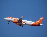 EasyJet Airbus A320neo in flight.