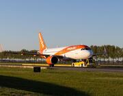 TaxiBots are used to tow EasyJet A320neos over the long taxi distances from gate to runway at Schiphol