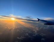 generic wing and sunset