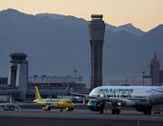 spirit frontier airlines jets at harry reid
