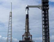 A SpaceX Falcon 9 rocket, with the company’s Dragon spacecraft atop, stands at Space Launch Complex 40 at Cape Canaveral Space Force Station in Florida on Wednesday, May 13, 2026, i