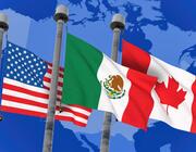 United States, Mexico and Canada flags.