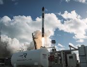 A Rocket Lab Electron rocket launches April 22, 2026 from Launch Complex-1 in Mahis, New Zealand, carrying the Kakushin Rising mission for the Japan Aerospace Exploration Agency. Credit: Rocket Lab