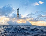 Starship Version 3 launch viewed from buoy