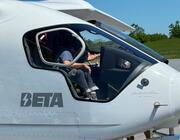 An example of Beta’s Alia 250 VTOL aircraft at its production facility in Burlington, Vermont.