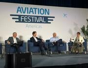 LATAM Airlines Group CEO Roberto Alvo; WestJet CEO Alexis von Hoensbroech; Breeze Airways CEO David Neeleman.