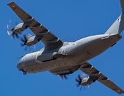Airbus A400M flying in sky