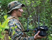 U.S. marine with drone
