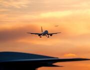 aircraft orange sky