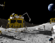 moon landing rendering