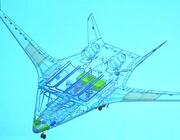 Art credit: JetZero Caption: JetZero's BWB demonstrator will feature V tails and winglets rather than the original wingtip rudders