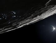 Artist’s rendering of the lunar South Pole region  Image Credit: NASA