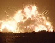 explosion of Blue Origin's New Glenn rocket