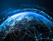 satellite links over Earth